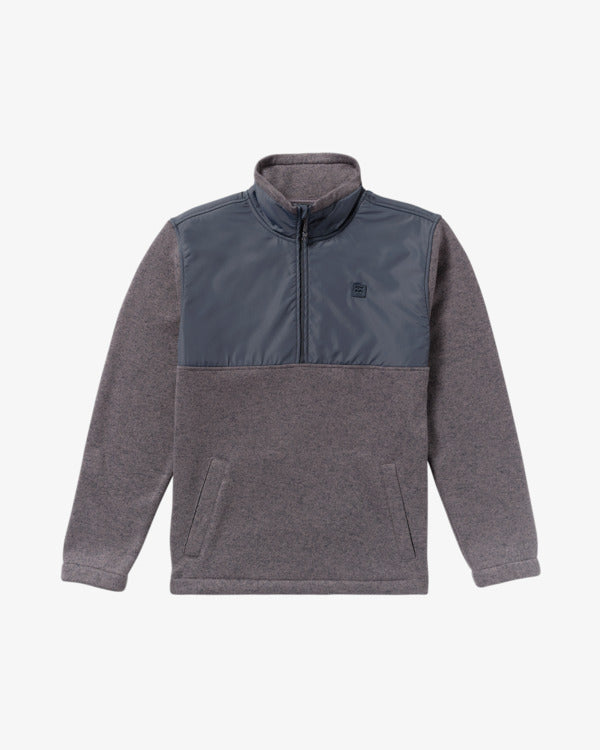 Billabong Men's Boundary Blocked Mock Fleece - Dusty Purple 4