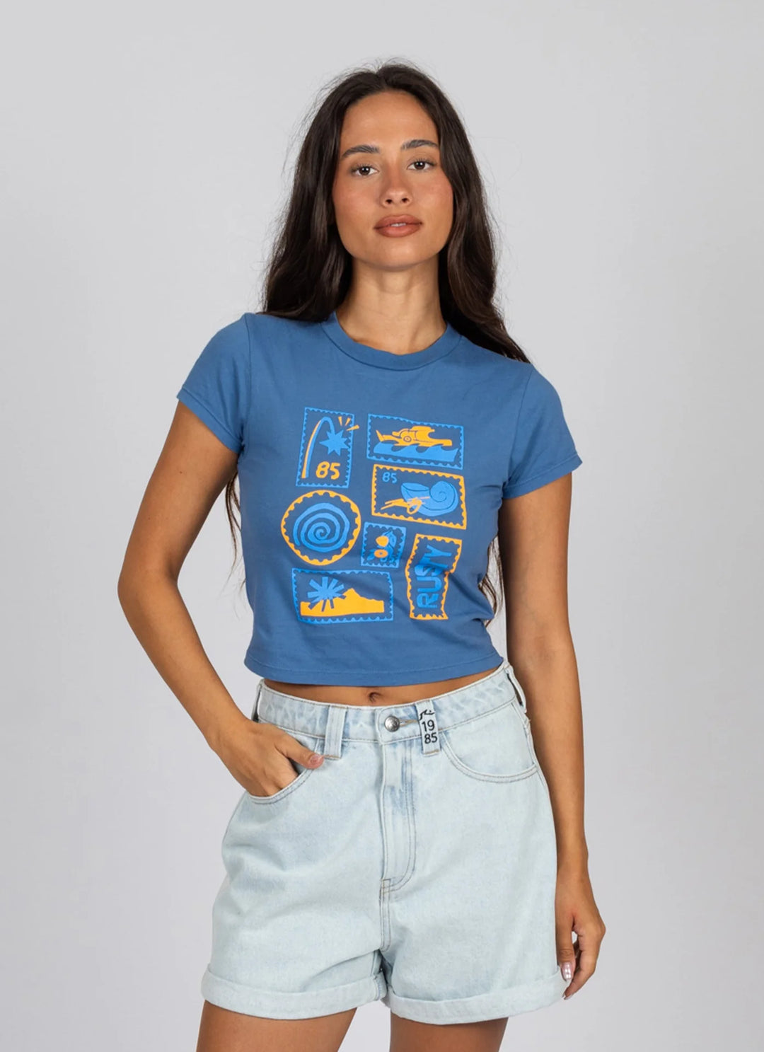 Rusty Ocean Trip Baby Tee Deep Sea