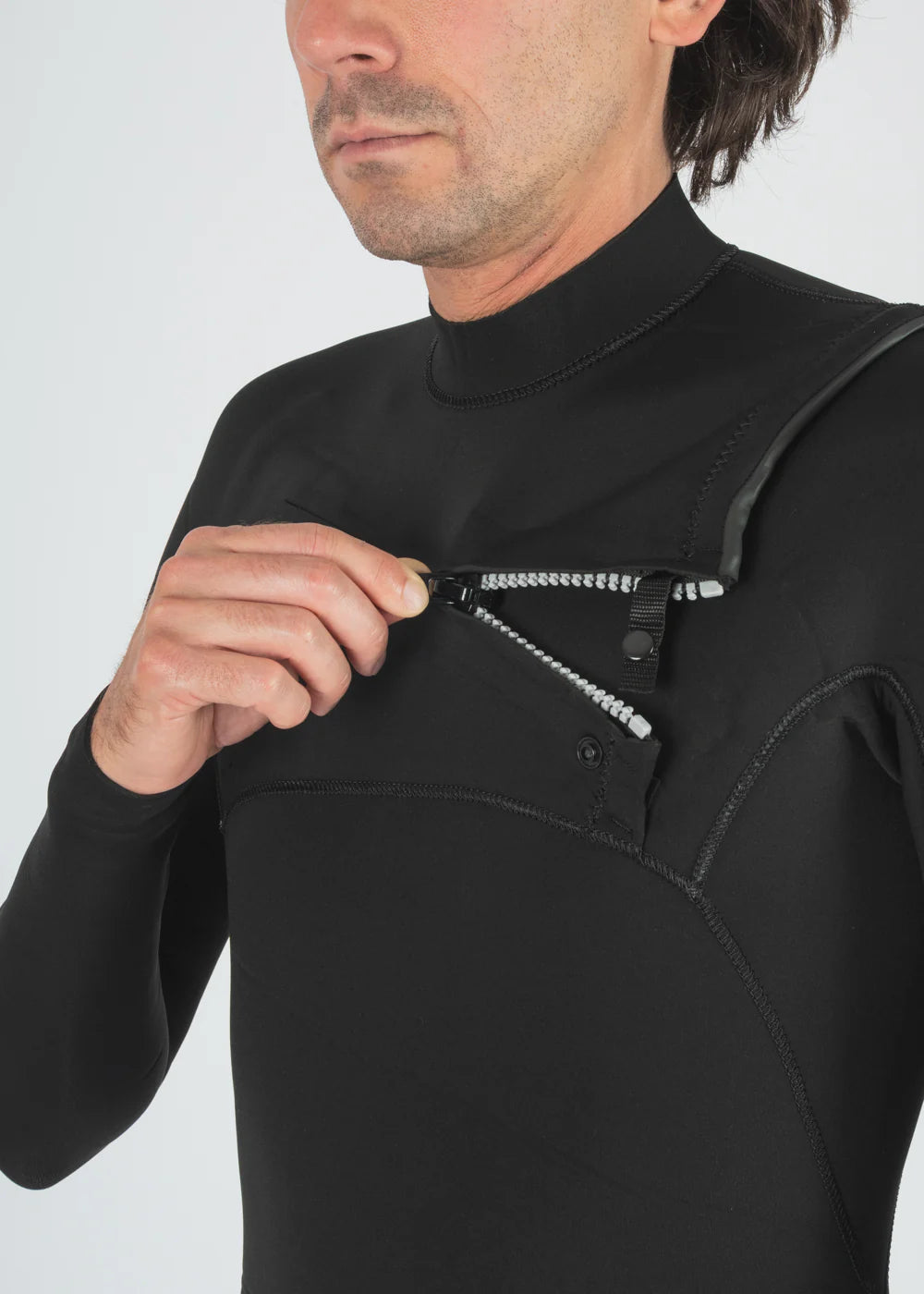 Vissla Men's 7 Seas 4-3 Full Chest Zip Wetsuit - Covert 4