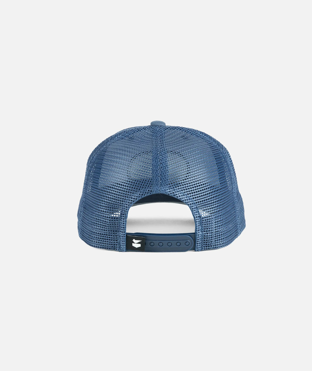 Blue mesh cap on a white background