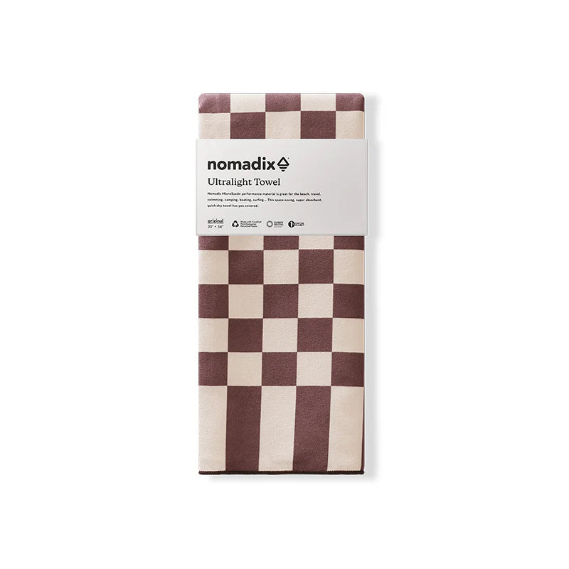 Nomadix Ultralight Towel: Checked Out Burgundy 1