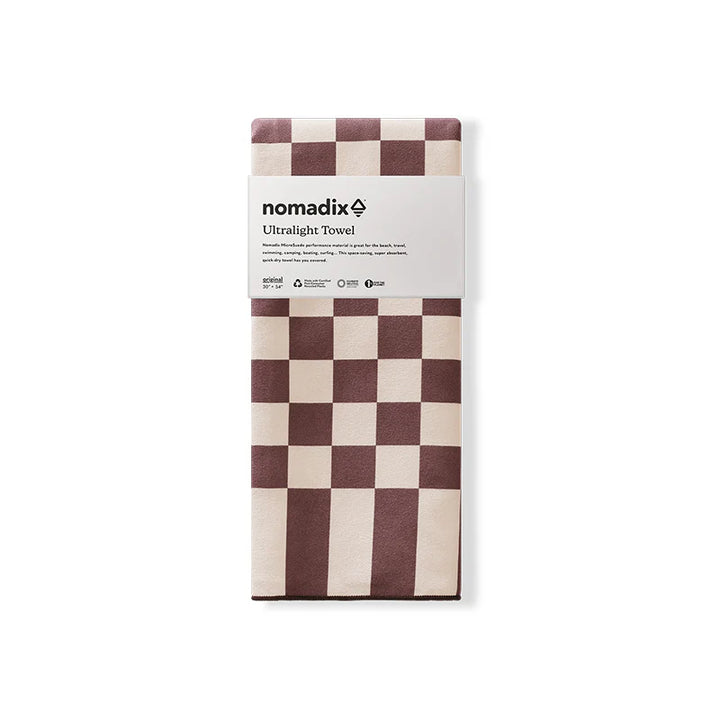 Nomadix Ultralight Towel: Checked Out Burgundy 1