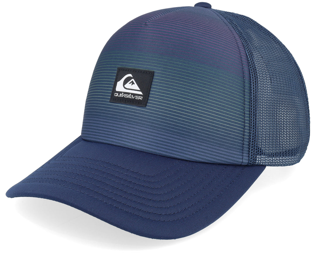 Quiksilver Men's Emu Coop Trucker Hat in Navy - front view