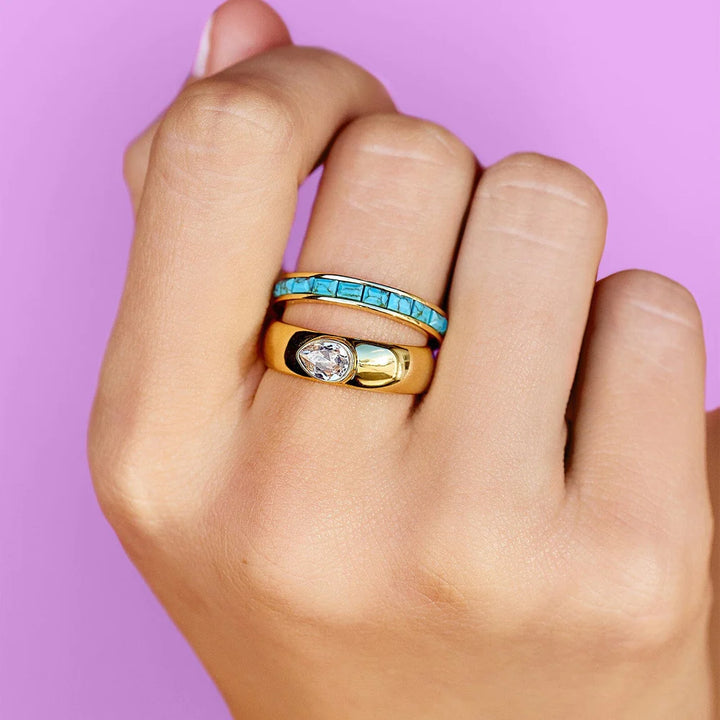 Pura Vida High Tide Ring Set