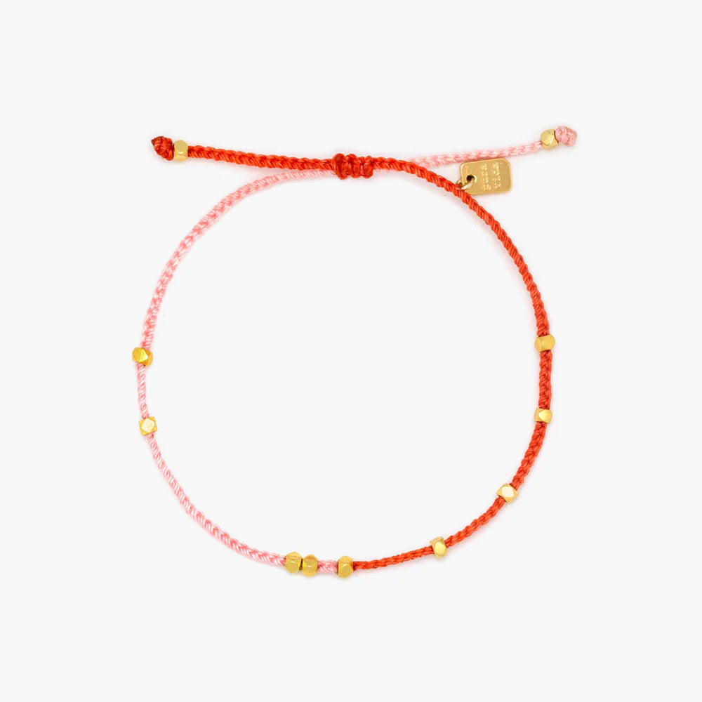 Pink & Red Two Tone Dainty Bracelet