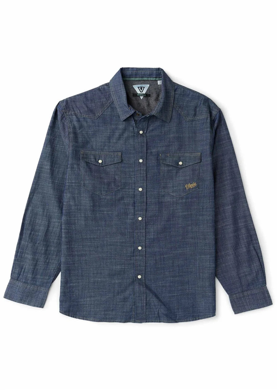 Vissla Men’s Jay Bay Denim LS Shirt - Surf 