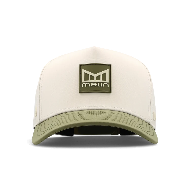 Melin Odysea Stacked Hydro Performance Hat - Moonbeam/Burnt Olive 1