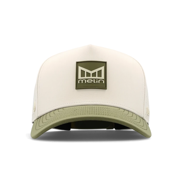 Melin Odysea Stacked Hydro Performance Hat - Moonbeam/Burnt Olive 1