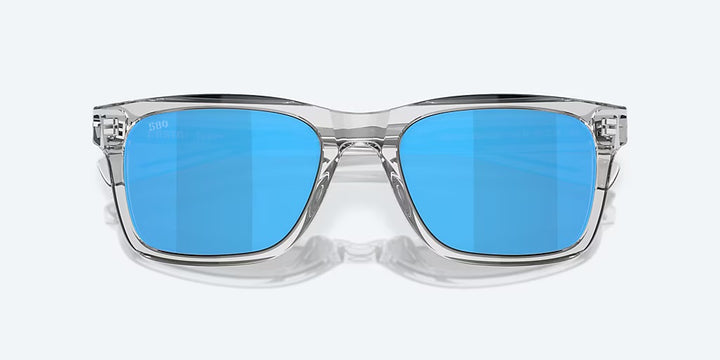Costa Tybee 580G Sunglasses - Shiny Light Gray Crystal/Blue Mirror 580G 5