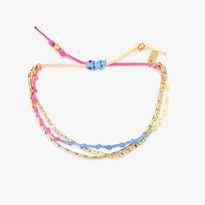 Pura Vida Ombré Knot Layered Bracelet - Rainbow 