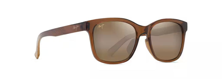 Maui Jim Owelo Polarized Sunglasses - Shiny Transparent Dark Brown/HCL Bronze 