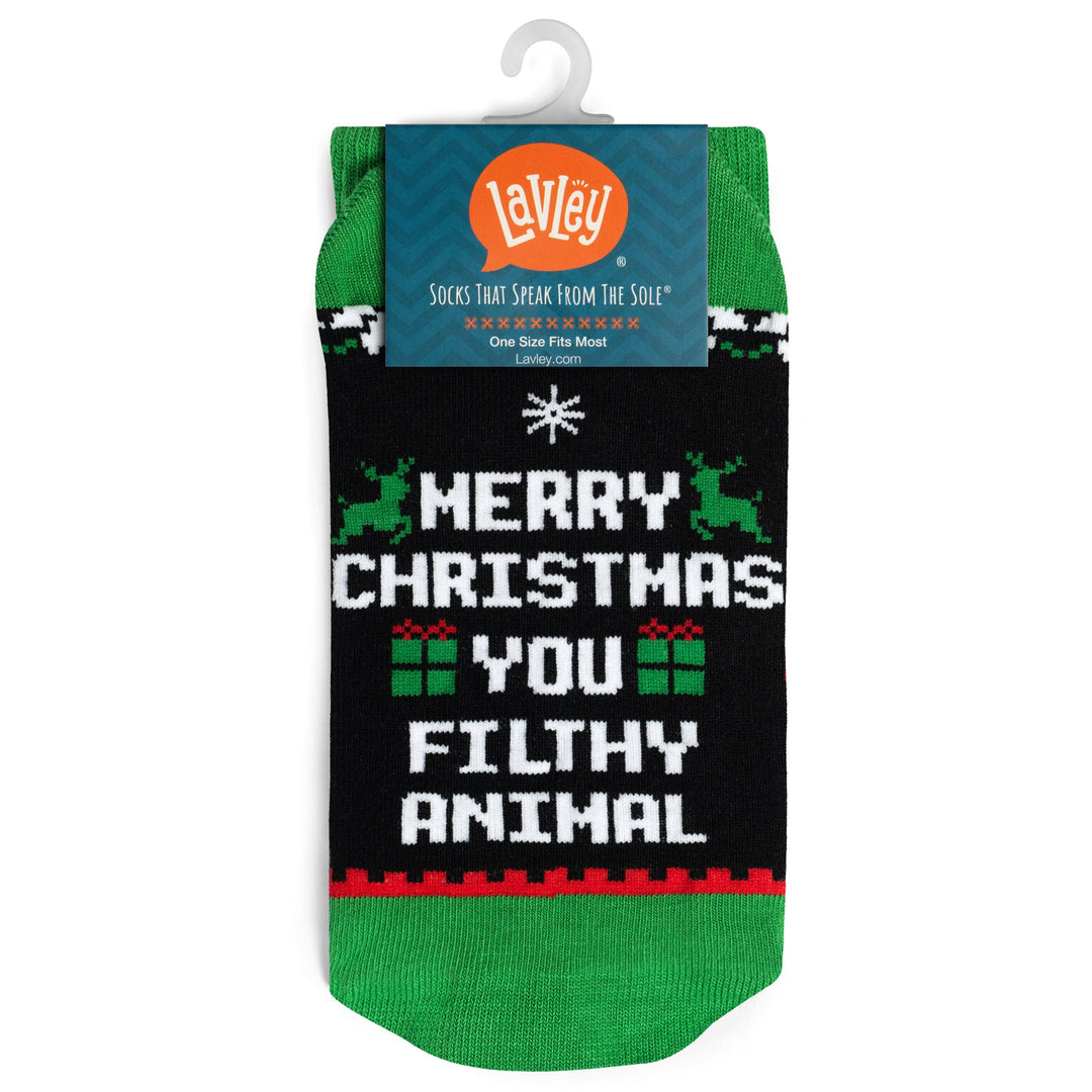 Lavley - Merry Christmas You Filthy Animal Socks