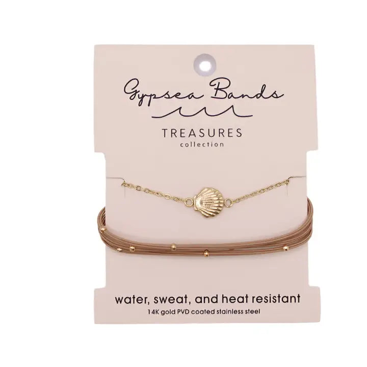 Gypsea Bands 14K Gold Bracelet Set - Shell