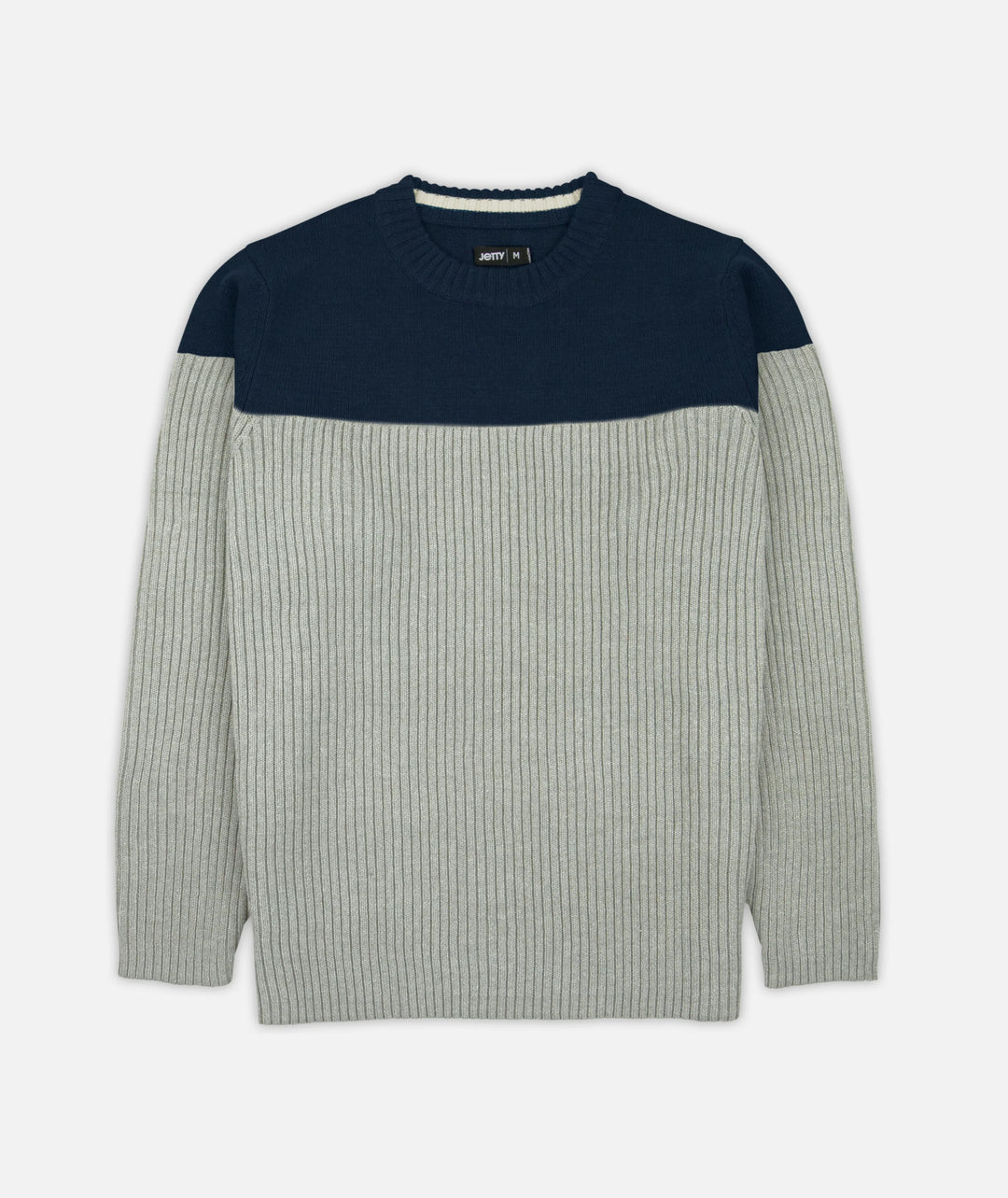 Jetty Men's Knox Rib Sweater - light Grey 