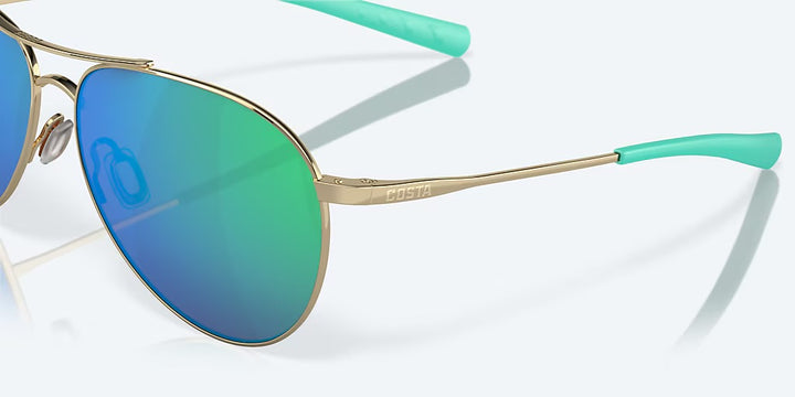 Costa Piper 580P Sunglasses - Shiny Gold/Green Mirror 580P 5
