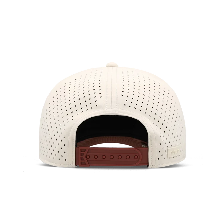 Melin Hydro Odysea Stacked Performance Hat - Moonbeam/Red Ocre 3