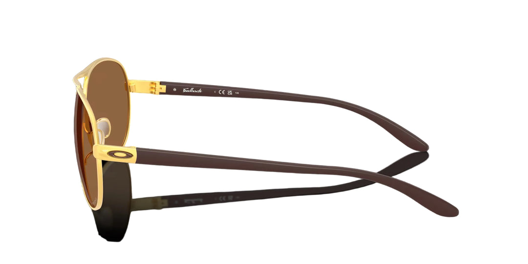 Oakley Feedback Satin Gold Prizm Bronze Sunglasses