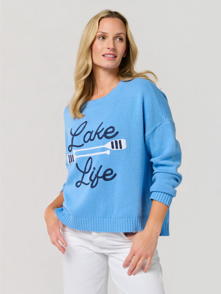 Shiraleah Lake Life Sweater in Blue 1