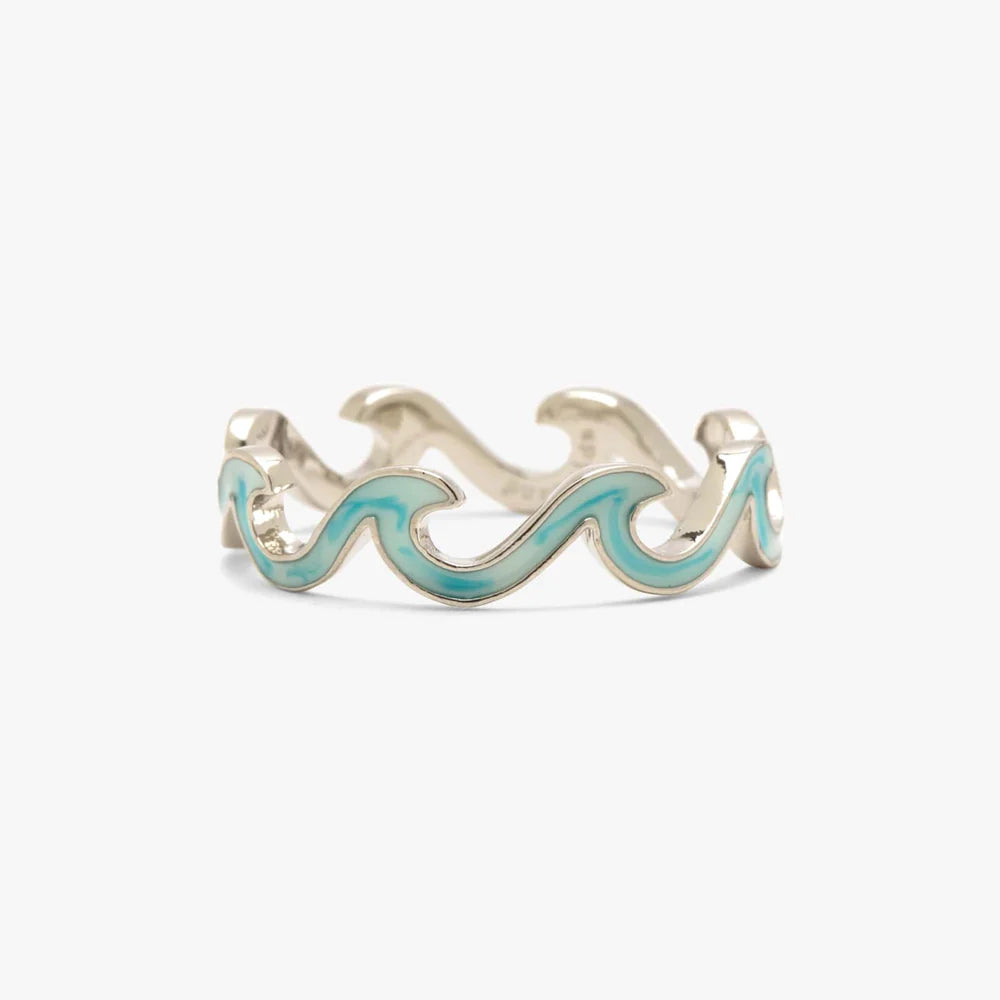 Pura Vida Tie Dye Enamel Wave Band Ring