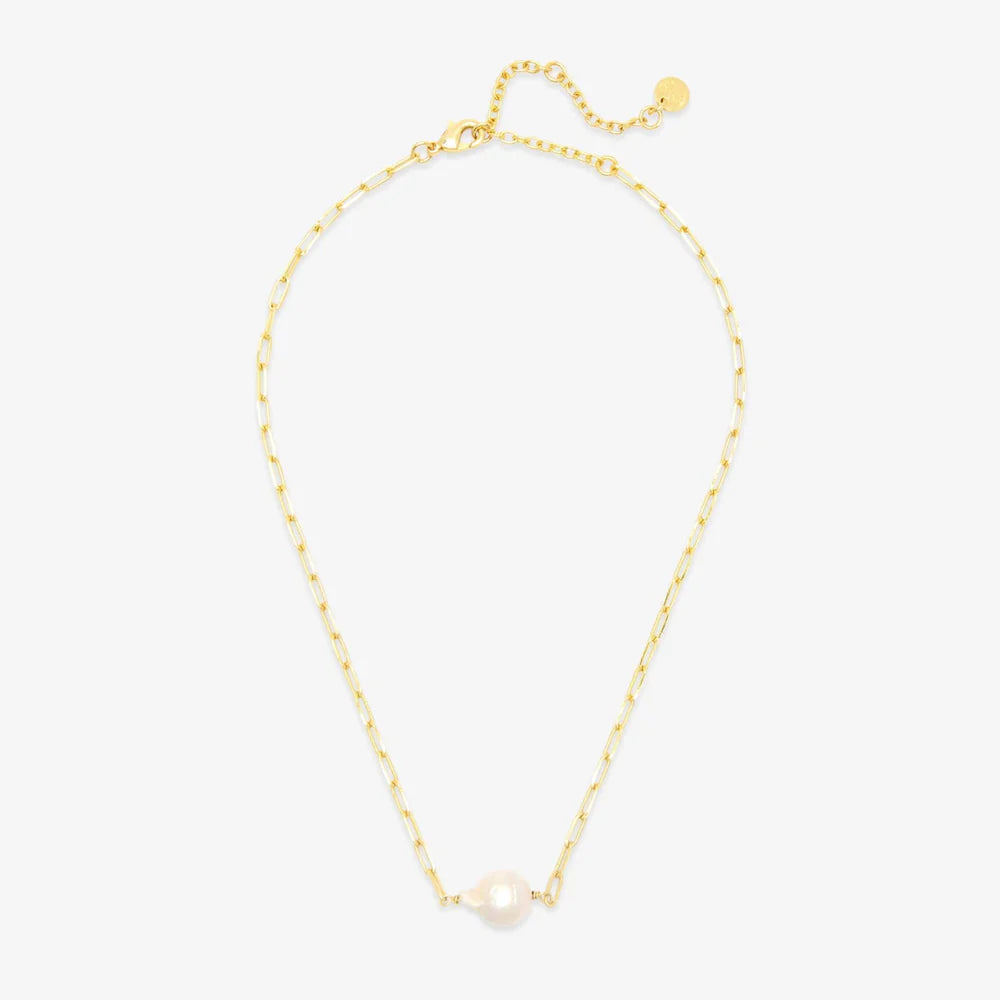 Pura Vida Pearl Paperclip Choker Necklace