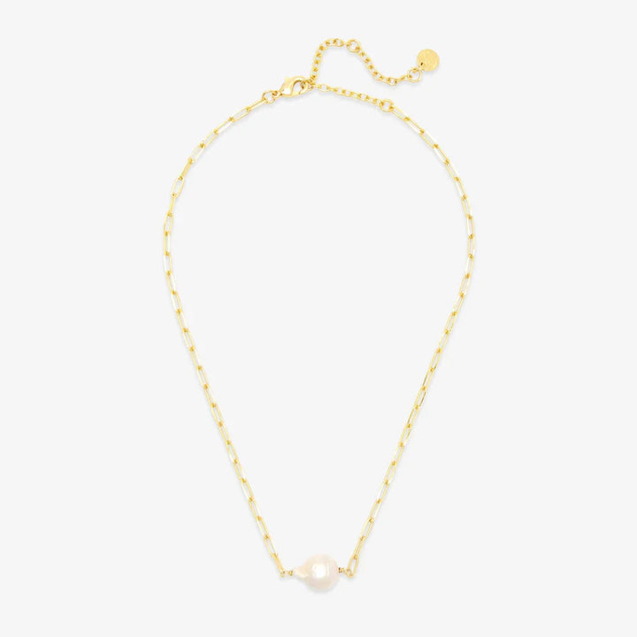 Pura Vida Pearl Paperclip Choker Necklace