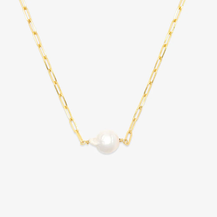 Pura Vida Pearl Paperclip Choker Necklace