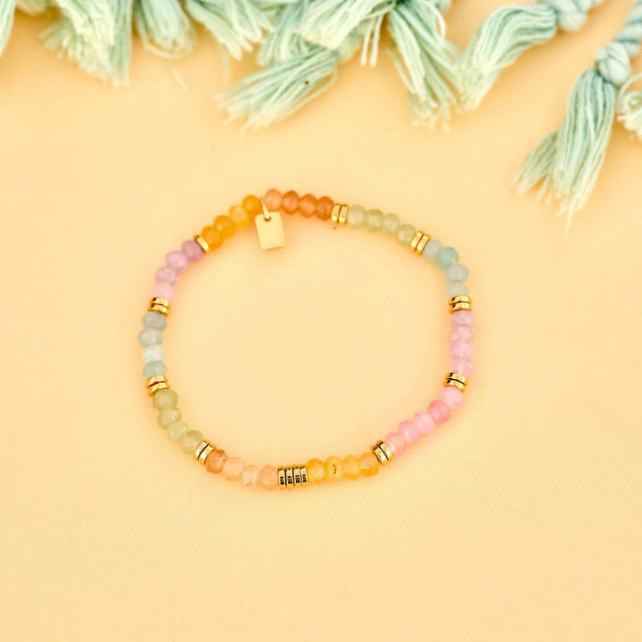 Pura Vidas Ombre Rainbow Bead Stretch Bracelet