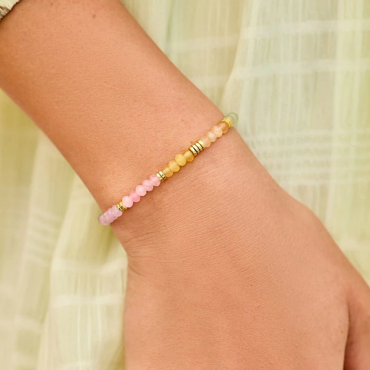 Pura Vidas Ombre Rainbow Bead Stretch Bracelet