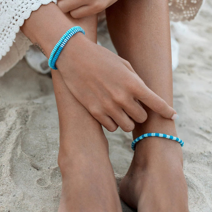 Pura Vida Canal Blues Seascape Stretch Bracelet