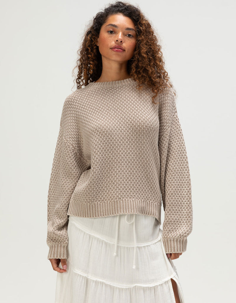 Roxy Women’s Around The Way Sweater - Stone 