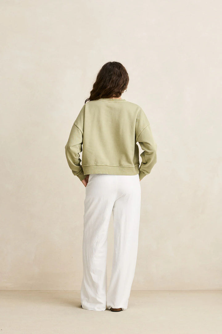 Rhythm Women’s Sun &amp; Palm Slouchy Crewneck - Sage 3