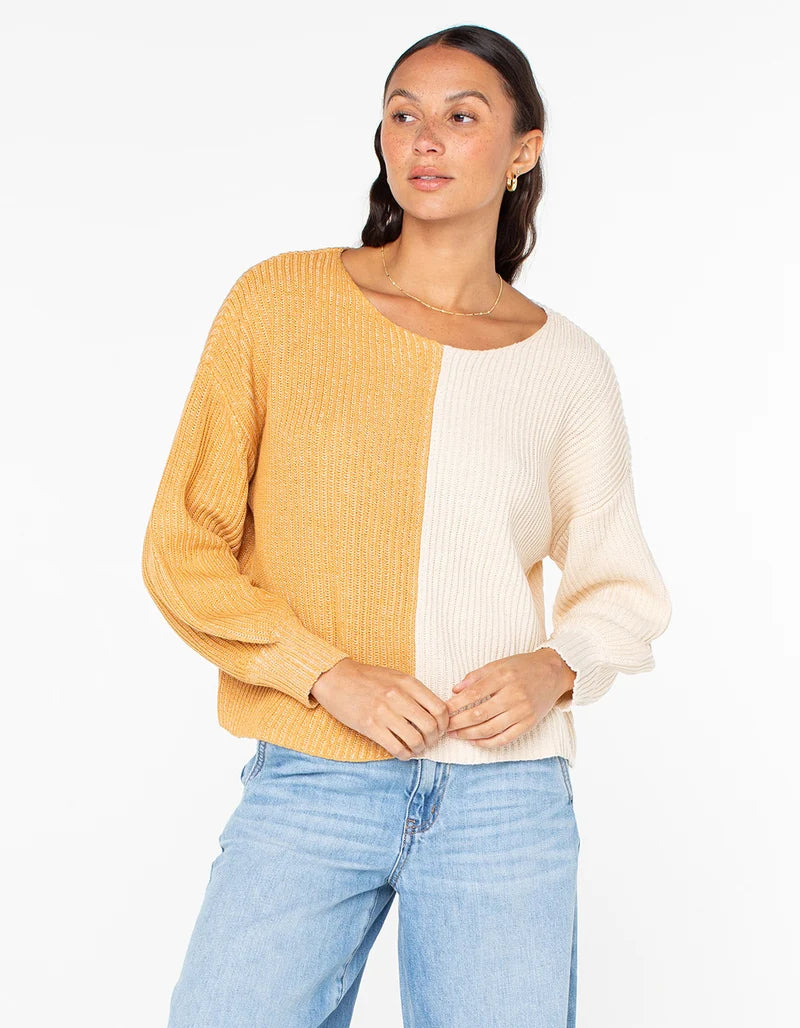 Roxy Women’s Sandbar Hop Sweater - Honey Yellow 