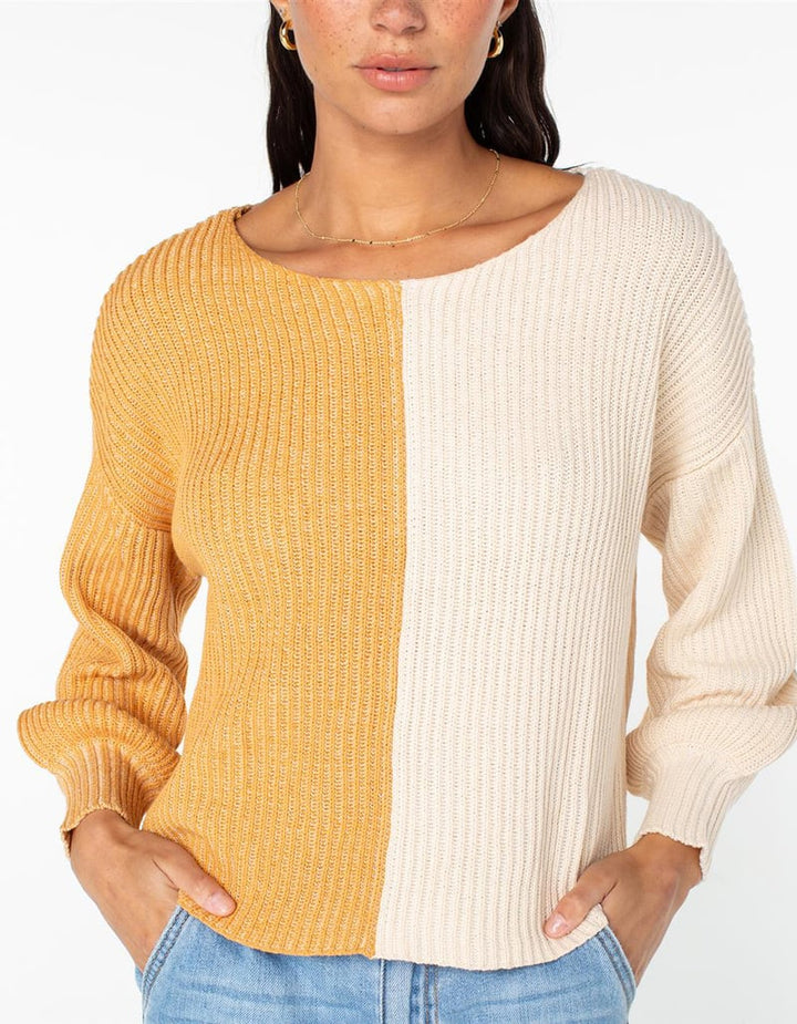 Roxy Women’s Sandbar Hop Sweater - Honey Yellow 3