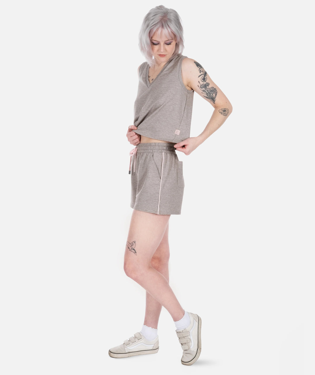 Jetty Women’s Isle Lounge Short - Warm Grey 2