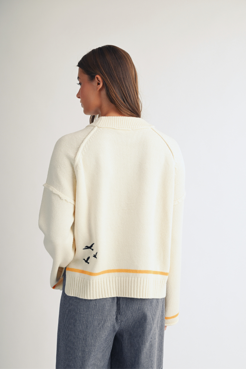 AEMI + CO - Coastal Seagull Graphic Sweater
