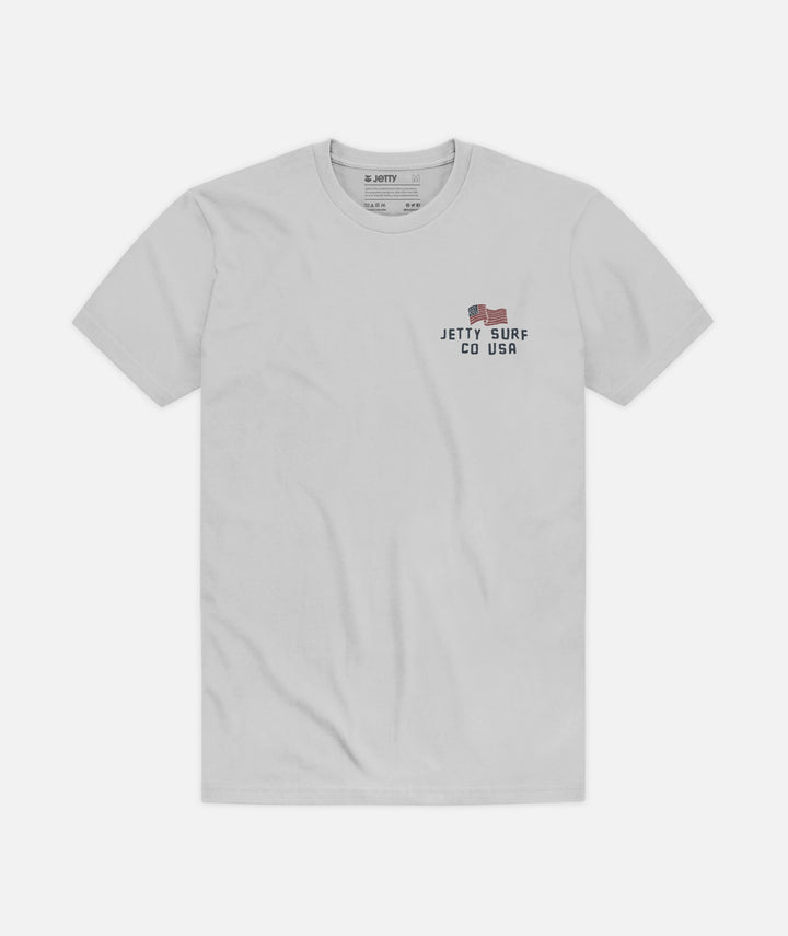 Jetty Men’s Patriot Tee - Silver 1