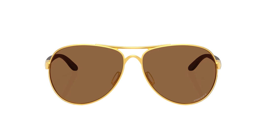 Oakley Feedback Satin Gold Prizm Bronze Sunglasses