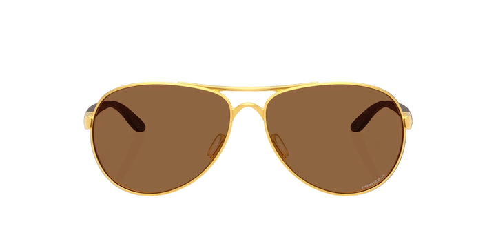 Oakley Feedback Satin Gold Prizm Bronze Sunglasses