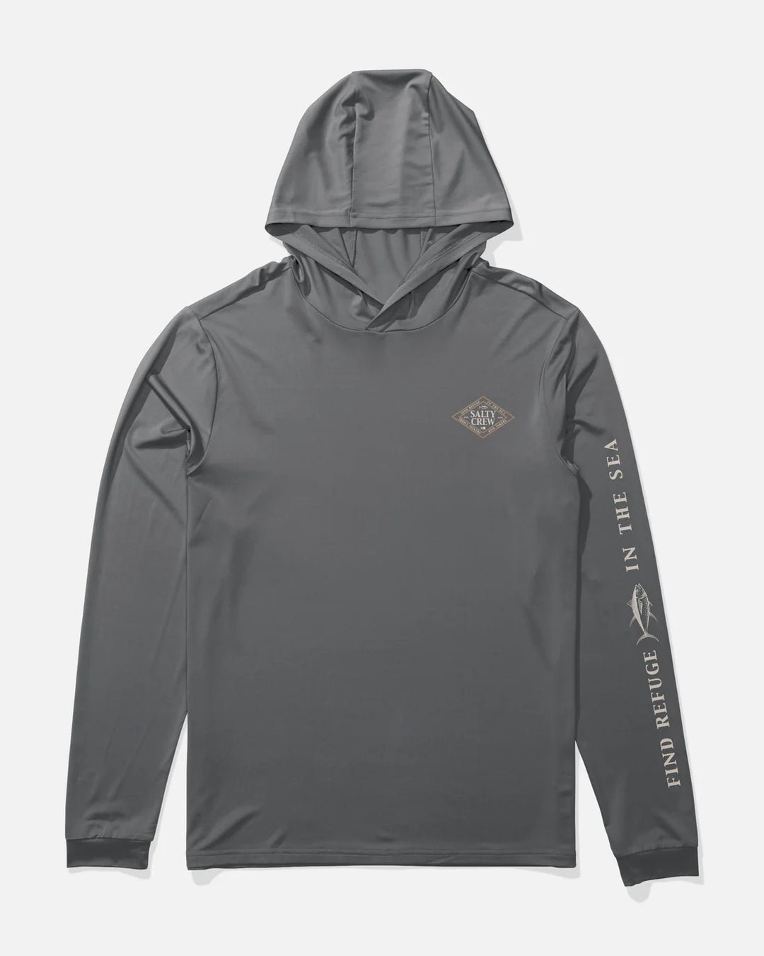 Salty Crew Men’s Iconic Hood Sunshirt - Charcoal