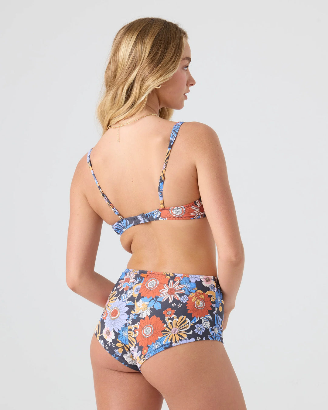 Roxy Women’s Soul Flower Scoop Bralette Top - Gray Combo 4