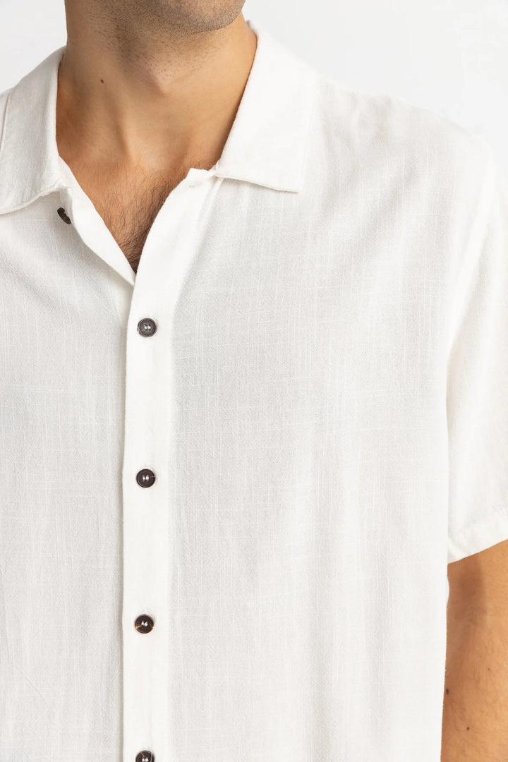 Rhythm Men’s Textured Linen Shirt - Natural 1