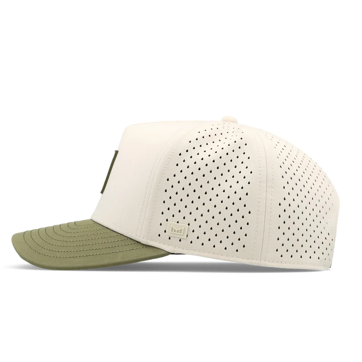 Melin Odysea Stacked Hydro Performance Hat - Moonbeam/Burnt Olive 2