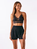 Lotus and Luna Black Cotton Shorts FINAL SALE