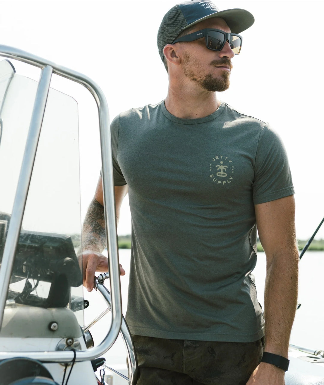 Jetty Men’s Striker Graphic Tee - Olive 1