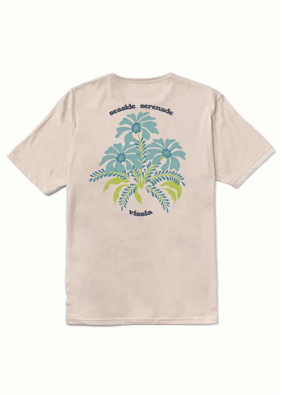 Vissla Men’s Seaside Serenade Organic Tee - Bone 