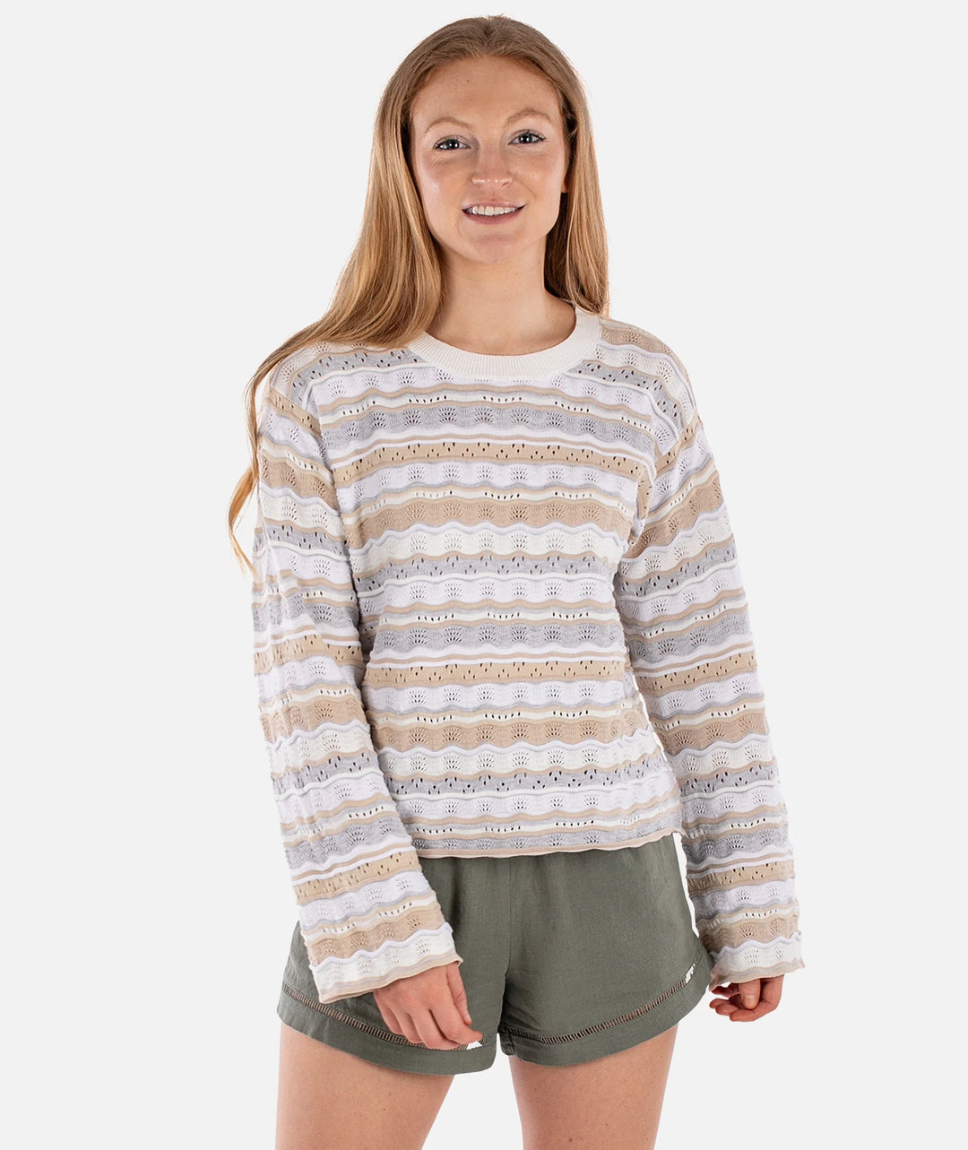 Jetty Women’s Lockwood Pointelle Sweater - Neutral 