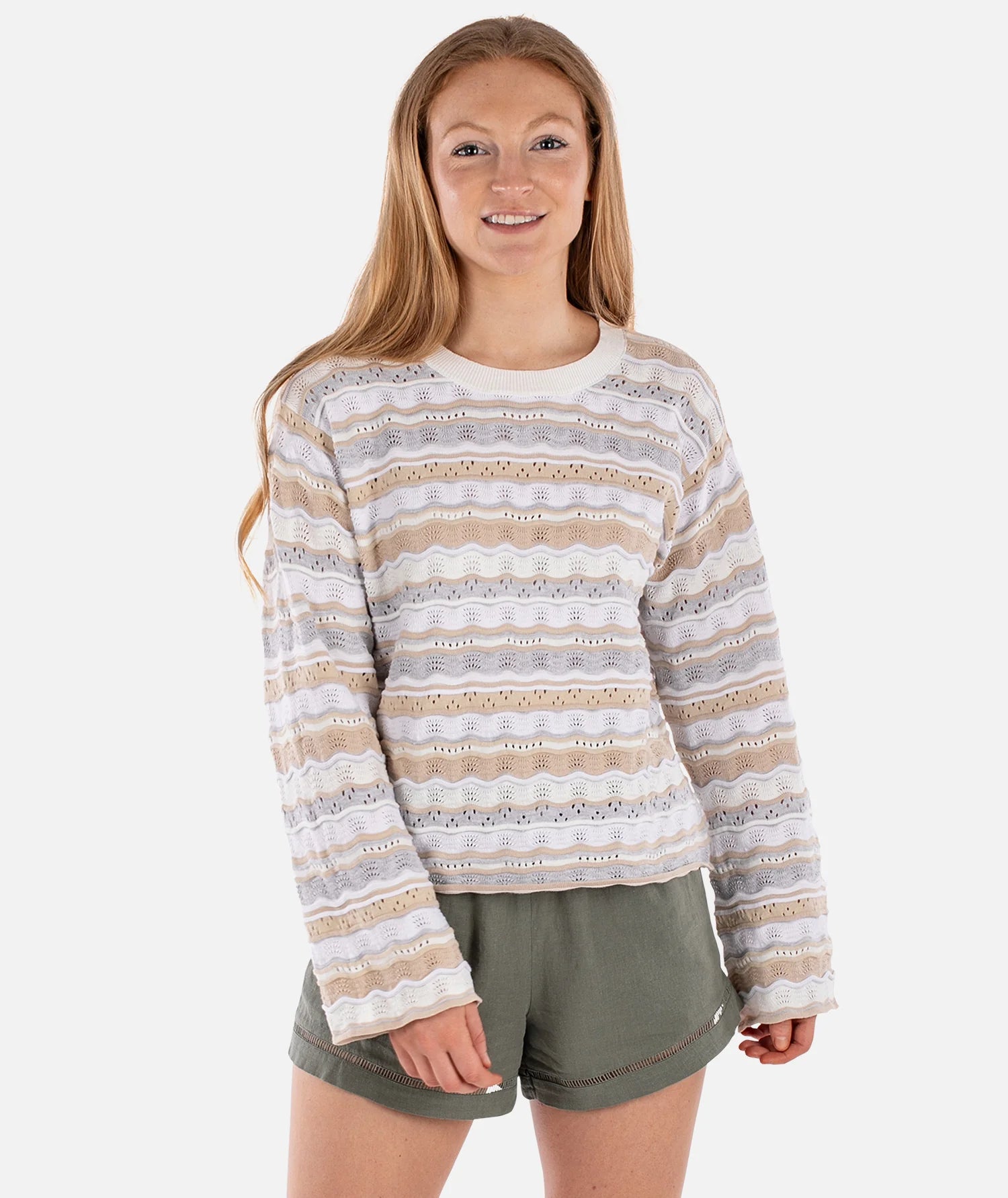 Jetty Women’s Lockwood Pointelle Sweater - Neutral 