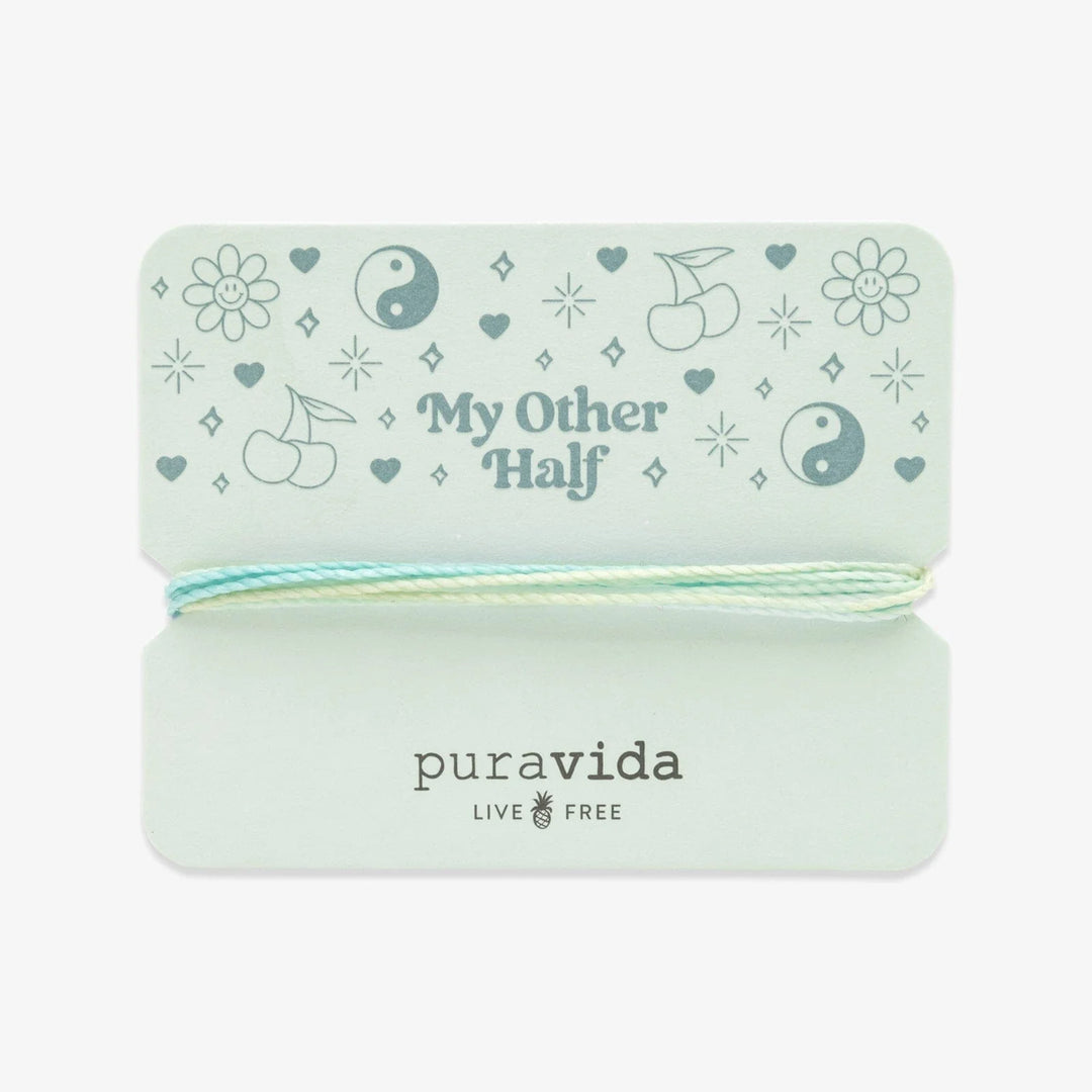 Pura Vida My Other Half Bracelet Card