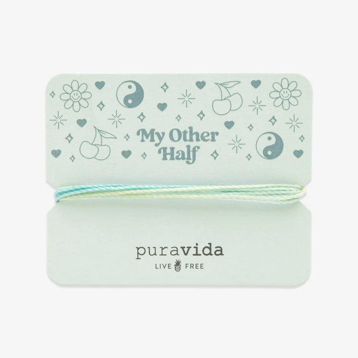 Pura Vida My Other Half Bracelet Card