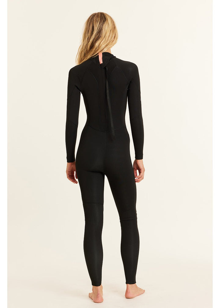 Sisstr 7 Seas 4/3 Back Zip Wetsuit Solid Black - back view